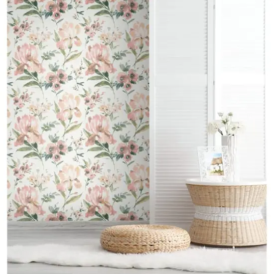 RoomMates Pink Iris Peel & Stick Wallpaper {5}