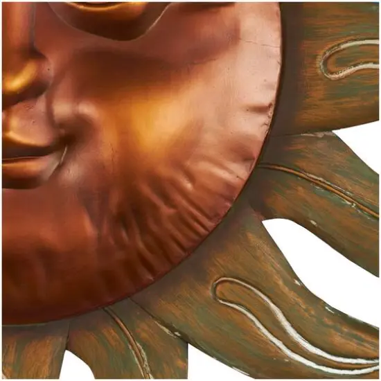 Copper Metal Sun Wall Decoration {4}