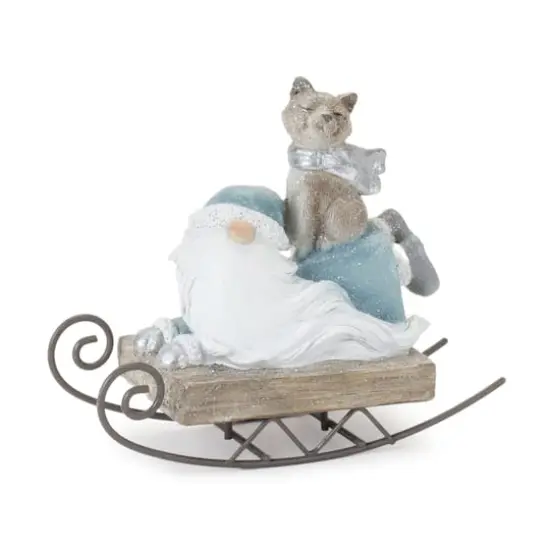 Gnome on Sled Figurine Set {4}
