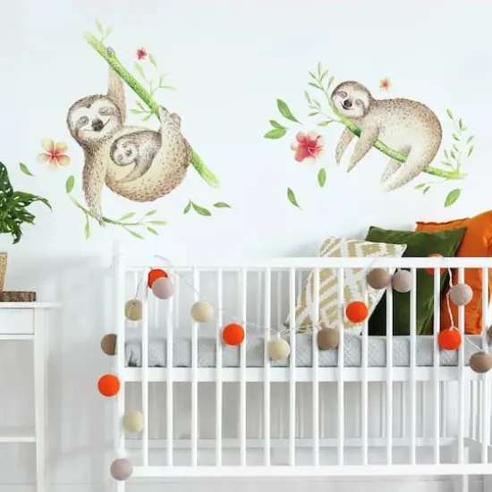RoomMates Lazy Sloth Peel & Stick Giant Wall Decals {4}