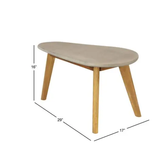 29" Gray Resin Modern Outdoor Accent Table {9}