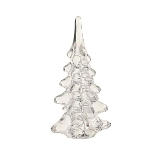 Hello Honey&reg; 8" Clear Glass Christmas Tree D&eacute;cor {1}