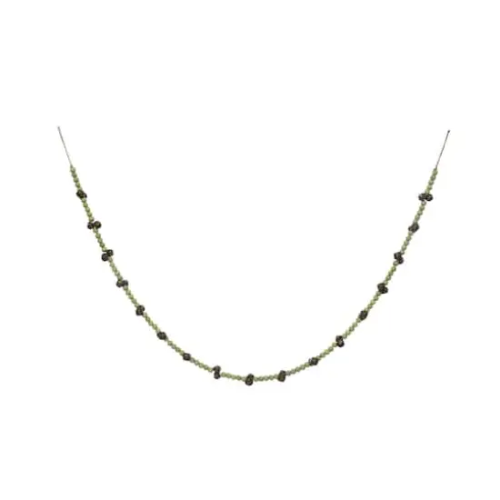 Hello Honey&reg; 6ft. Green Paulownia Wood Beads & Jingle Bells Garland {1}