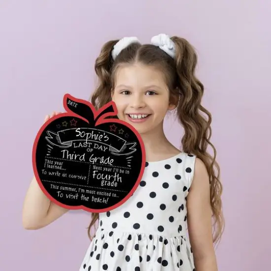 RoomMates Last or First Day of School Double-Sided Apple Chalkboard {4}