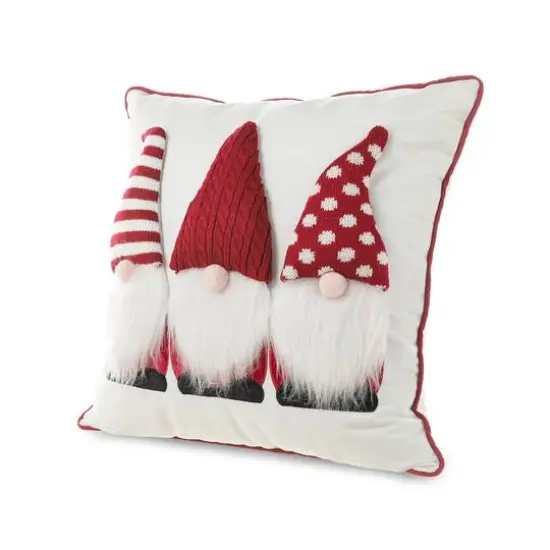 Glitzhome&reg; 3D Heavy Knitted Gnome Pillow {5}