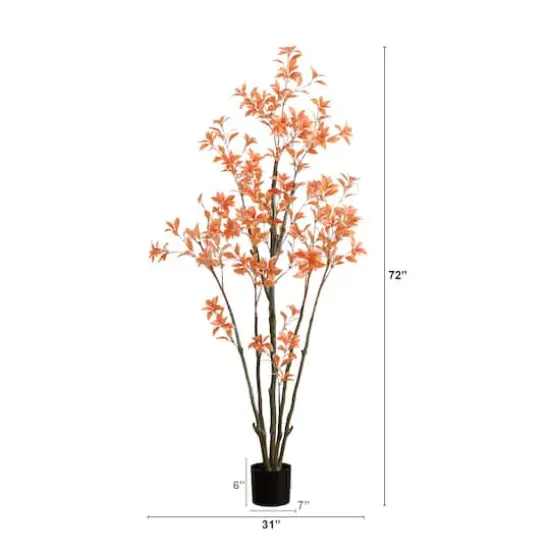 6ft. Autumn Pieris Artificial Fall Tree {5}