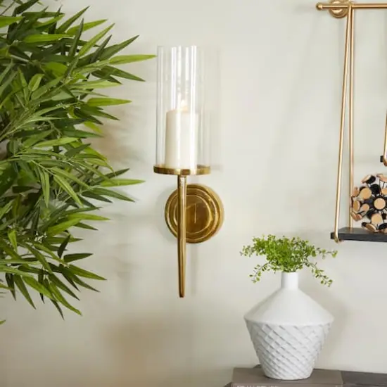 Gold Aluminum Modern Wall Sconce {3}