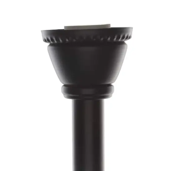 Bath Bliss Matte Black Decorative Tension Shower Rod {1}