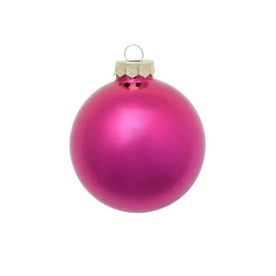 Whitehurst 12 Pack 2.75" Shiny Glass Ball Ornament Raspberry Shiny {1}