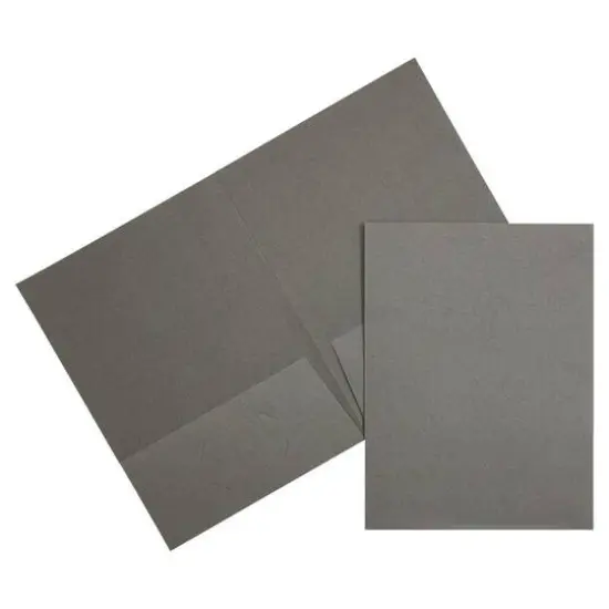 JAM Paper 9.5" x 11.5" 2-Pocket Linen Folders, 6ct. Gray {5}