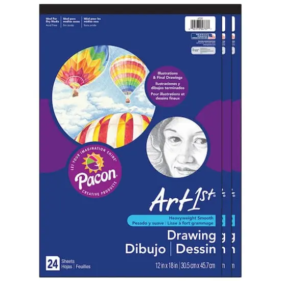 Art1st&reg; Drawing Paper Pads, 3ct. {1}