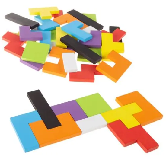 Toy Time 40 Piece Rainbow Pentominoes {5}