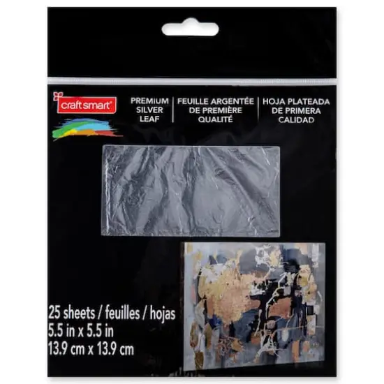 Premium Silver Leaf Sheets by Craft Smart&reg; {4}