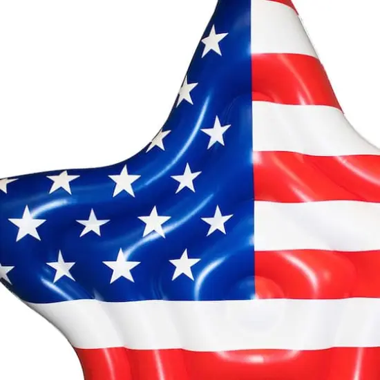 Swimline 6ft. Inflatable American Flag Star Island Pool Float {4}