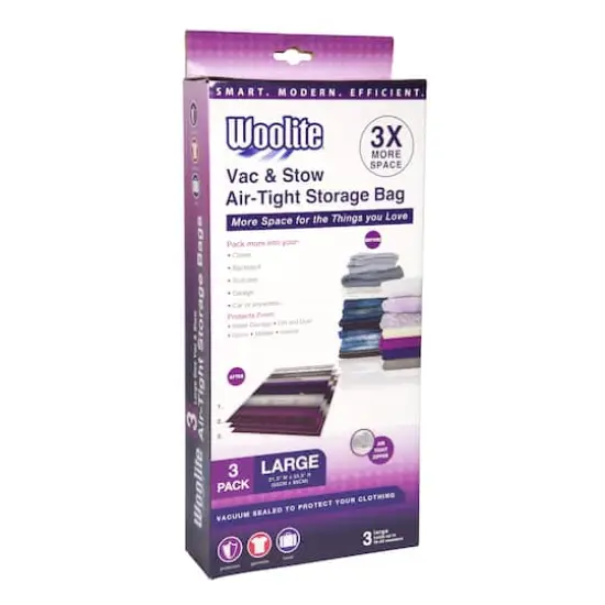 Woolite Air-Tight Large Vacuum Storage Bags, 3ct. {1}
