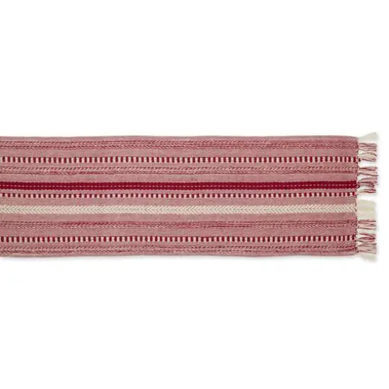 DII&reg; 72" Braided Stripe Table Runner Barn Red {4}