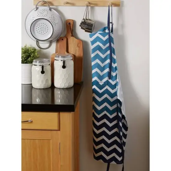 DII&reg; Chevron Apron Nautical Blue {12}
