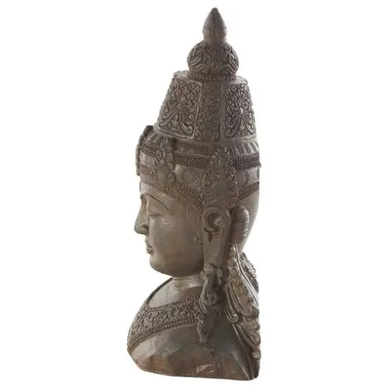 11" Bronze Buddha Weathered Decorative Bookend Set {6}