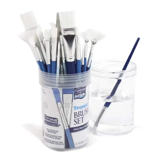 ArtSkills&reg; 40-Piece Premium Paint Brush Set with Palette Knife & Storage Tube {1}