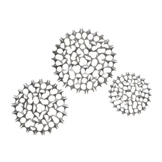 Silver Decorative Circle Wall Accent Set 3ct. {1}