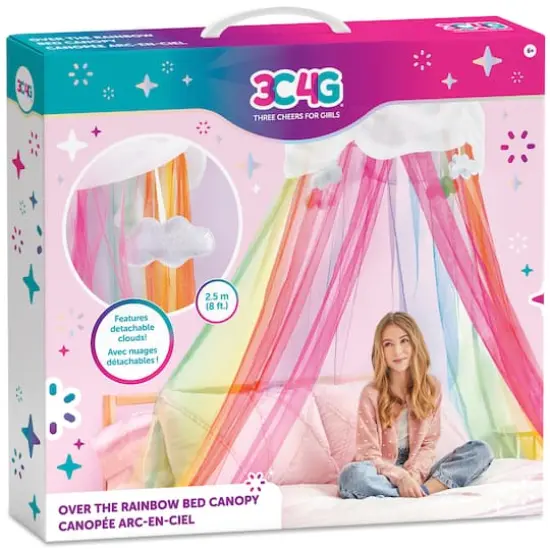 Make It Real&trade; 3C4G Over The Rainbow Bed Canopy Set {1}