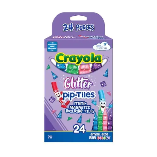 Crayola&reg; Glitter Pip-Tiles Mini-Magnetic Building Tiles {1}