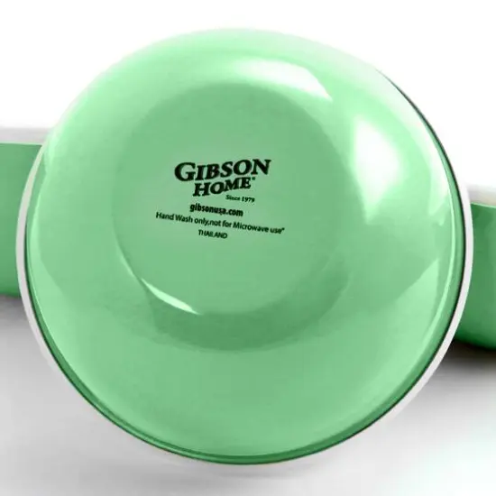 Gibson Home&reg; Plaza Cafe Mint 3-Piece Stackable Nesting Mixing Bowl Set with Lids {6}