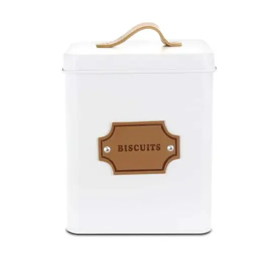 MegaChef Kitchen Food Storage & Organization White 5-Piece Canister Set {3}