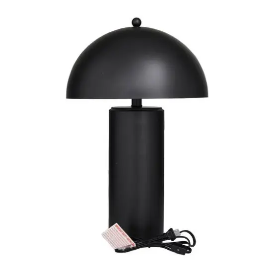 Black Metal Contemporary Table Lamp, 14" x 14" x 22" {7}