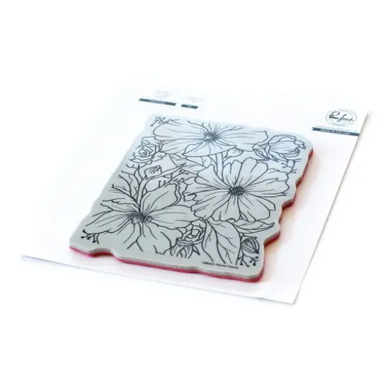 Pinkfresh Studio Floral Focus Cling Rubber Background Stamp {3}