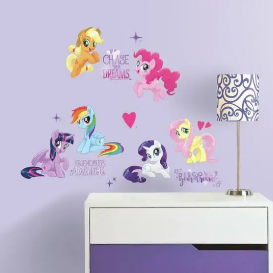 RoomMates My Little Pony The Movie Peel & Stick Glitter Wall Decals {1}