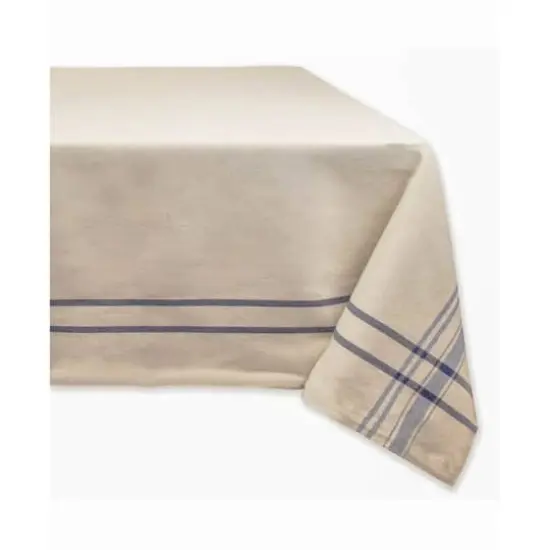 DII&reg; 120" Nautical Blue French Stripe Tablecloth {1}