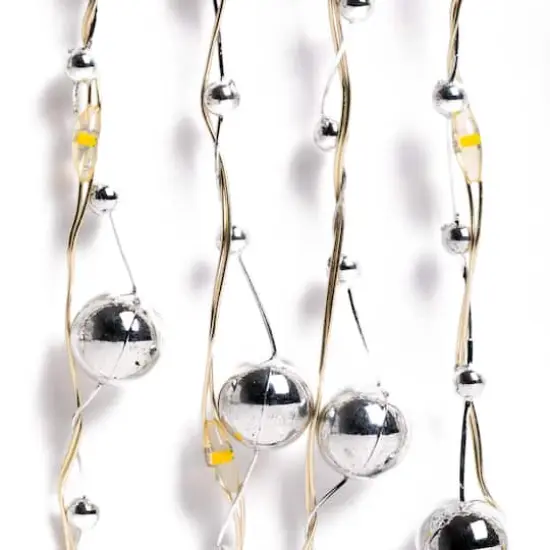 40ct. Warm White Silver Pearl LED String Lights by Ashland&reg; {4}