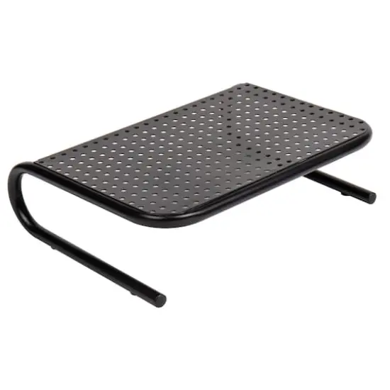 Mind Reader Black Metal Monitor Riser Stand Set {8}