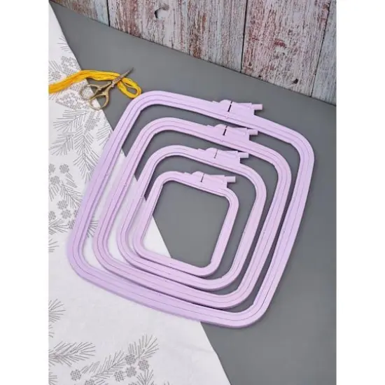 Nurge Plastic Square Hoop Pastel Lilac {3}