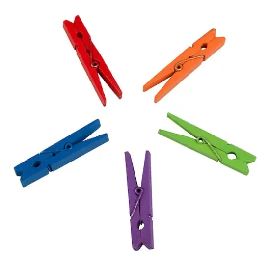 JAM Paper 2" Assorted Color Wood Clip Clothespins, 20ct. {4}