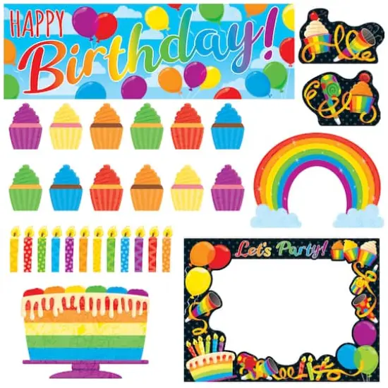 Trend Enterprises&reg; Rainbow Birthday Wipe Off&reg; Learning Set {5}
