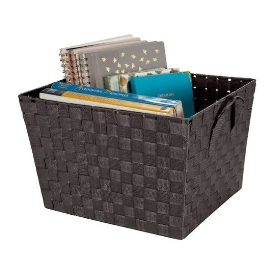 Simplify Large Woven Storage Bin Chocolate {6}
