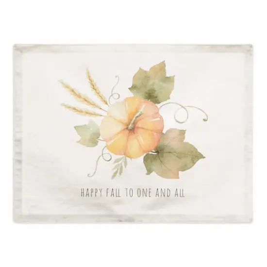 Happy Fall Pumpkin Polyester Twill Placemat {1}