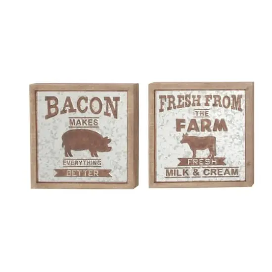 18" Farmhouse Wall Sign Set {4}
