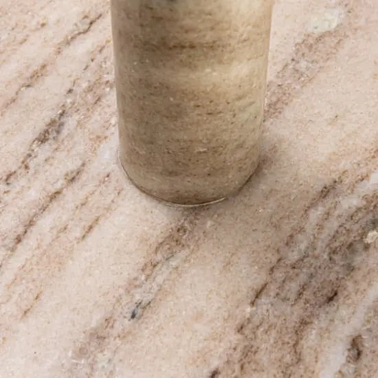 Hello Honey&reg; 12" Modern Marble with Brass Detail Paper Towel Holder Beige {8}