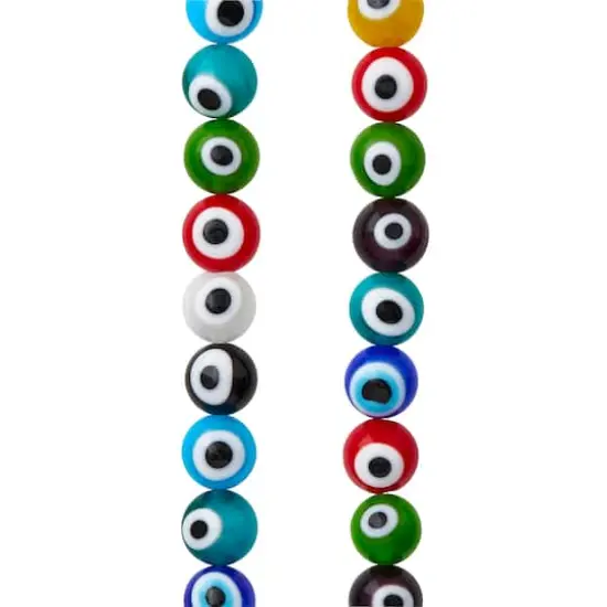 Multicolor Glass Eye Beads, 10mm by Bead Landing&trade; {1}