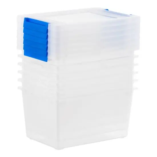 Iris&reg; 4.3 qt. Clear Latching Storage Totes, 6 Ct. {7}
