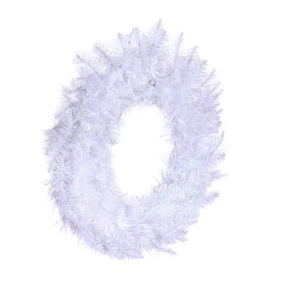 24" Sparkle White Spruce Wreath {6}