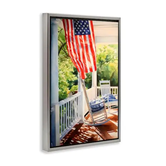 Stupell Industries Vintage American Porch Floater Framed Art Gray {4}
