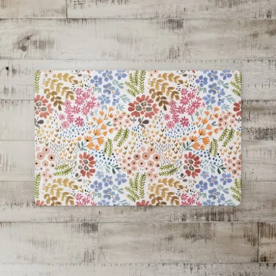 Bright Multi Floral 27" x 18" Floor Mat {3}