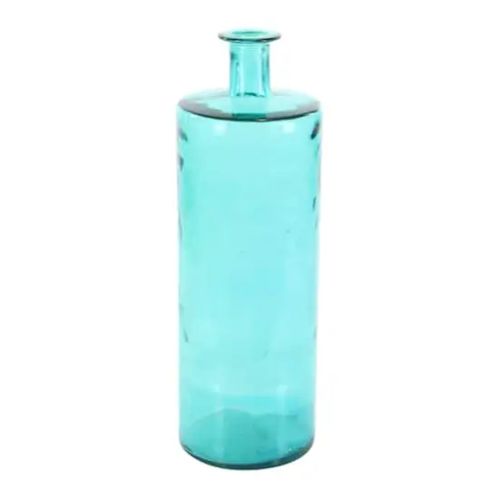 30" Blue Coastal Glass Vase {3}