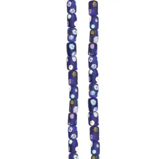 Blue Millefiori Tube Beads by Bead Landing&reg; {4}