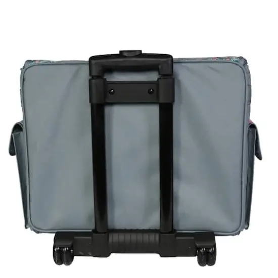 Everything Mary Green Floral Rolling Sewing Machine Tote {6}