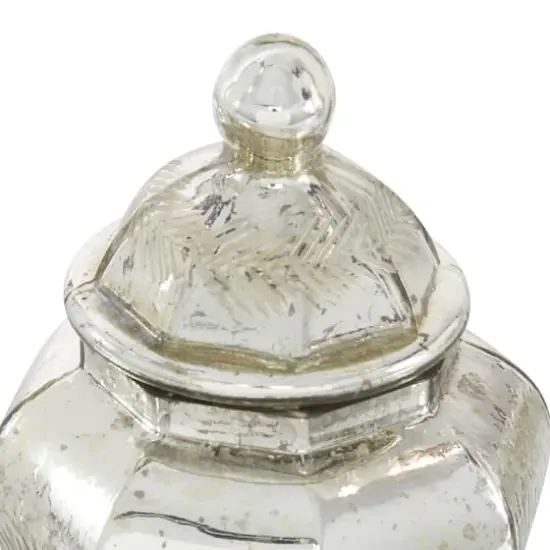 Silver Glass Vintage Decorative Jar Set {5}